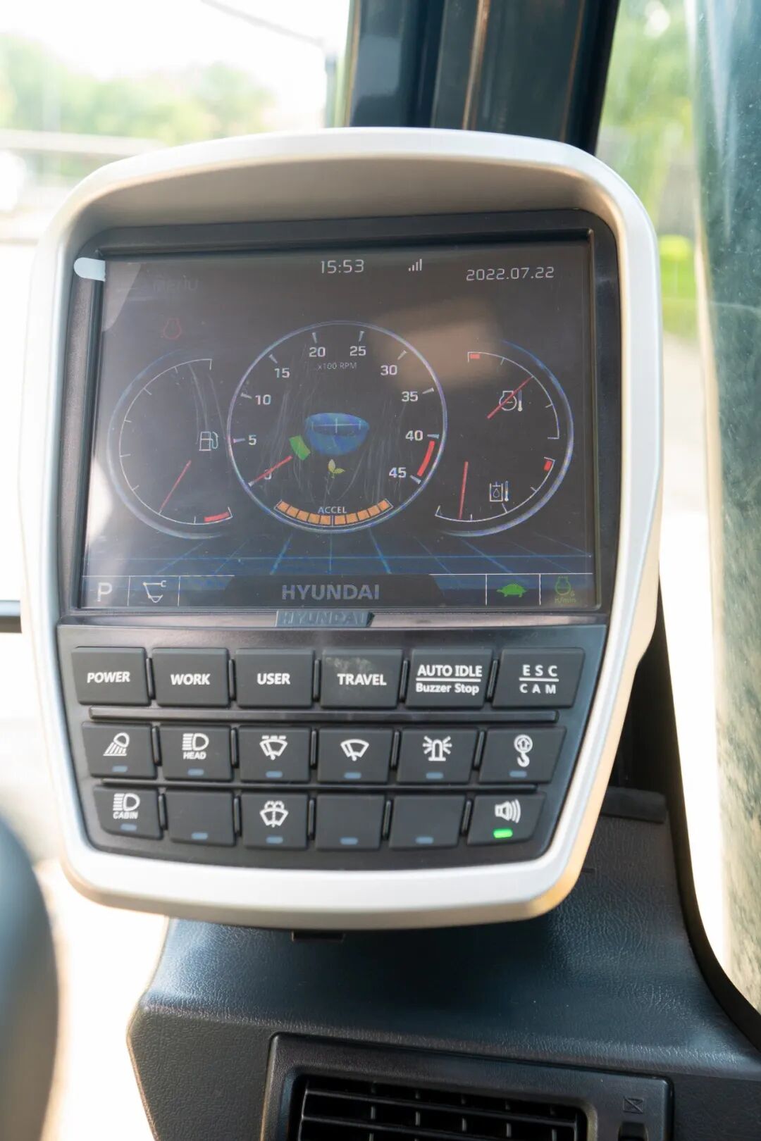 Multi-Function LCD Monitor of the Hyundai HX130 Multi-Function LCD Monitor of the Hyundai HX130
