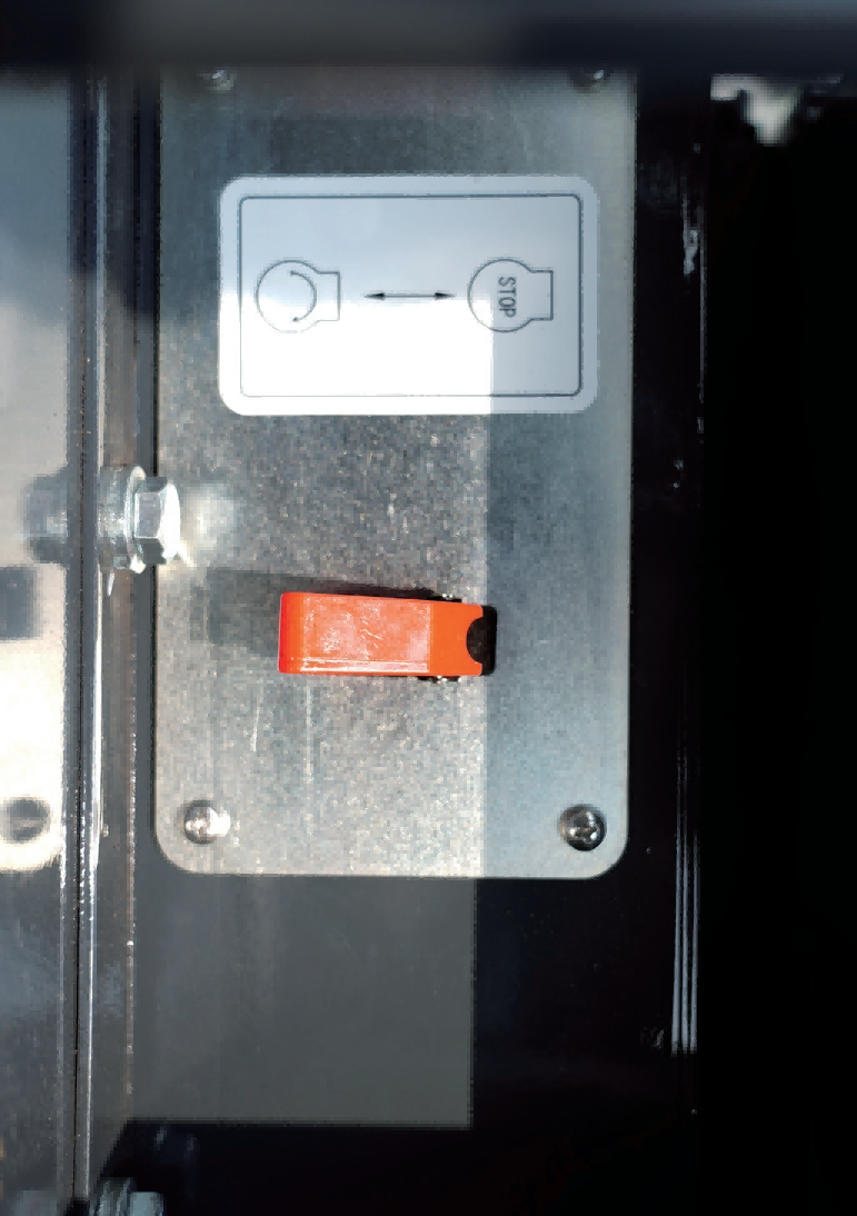 Emergency Stop Switch Panel of the Hyundai HX135G Emergency Stop Switch Panel of the Hyundai HX135G