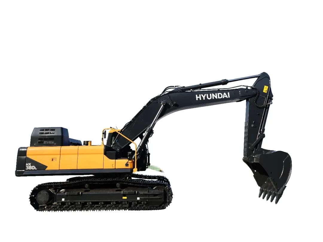 Hyundai HX380VL Large Crawler Excavator Side View