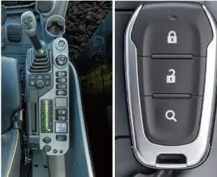 Console Levers and Smart Key with One-Button Start of the Hyundai HX380VL