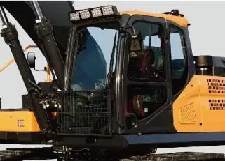 Factory Lower Protective Net and Cab Lighting of the Hyundai HX380VL
